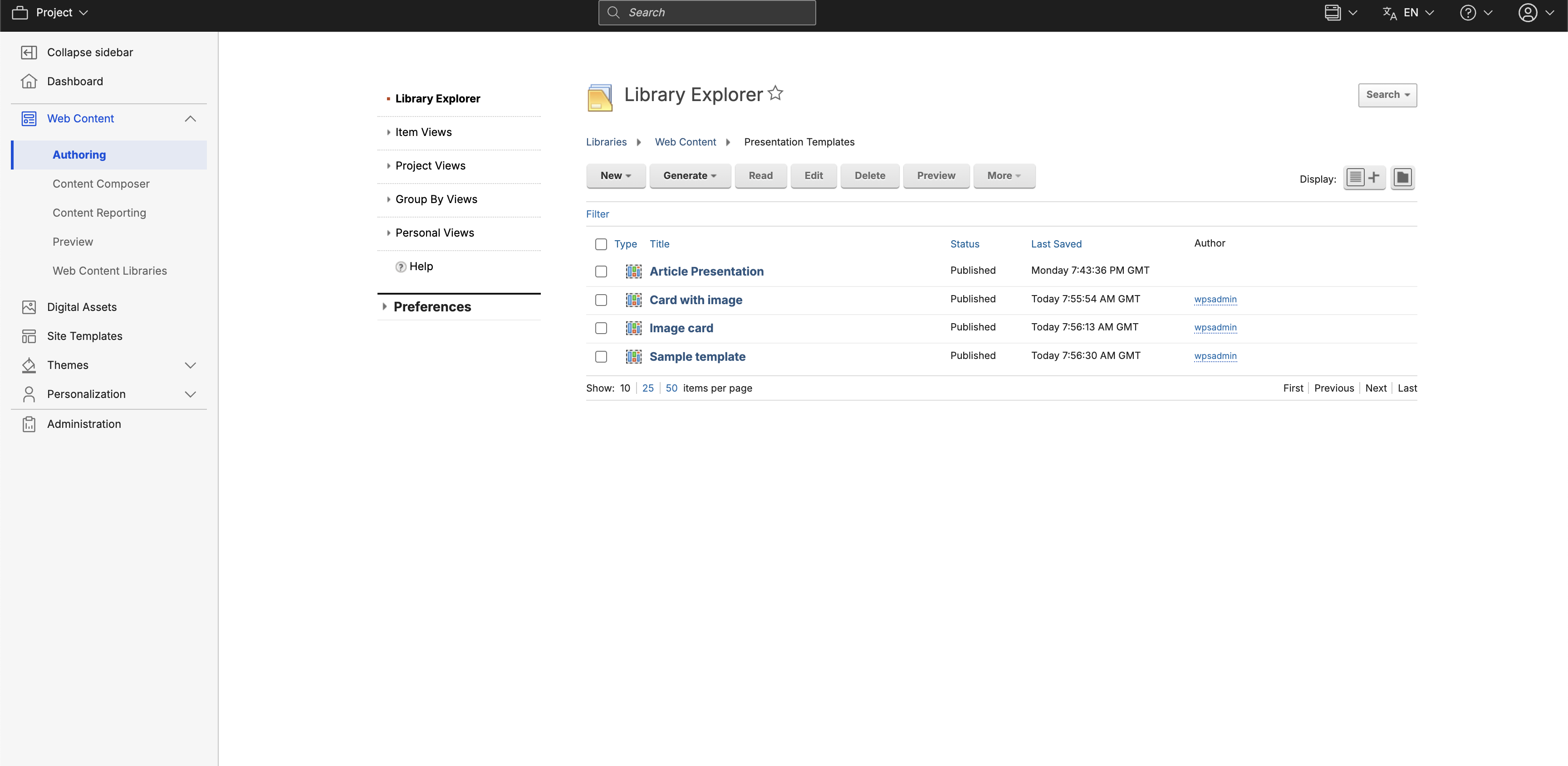 HCL WCM Authoring Presentation Templates