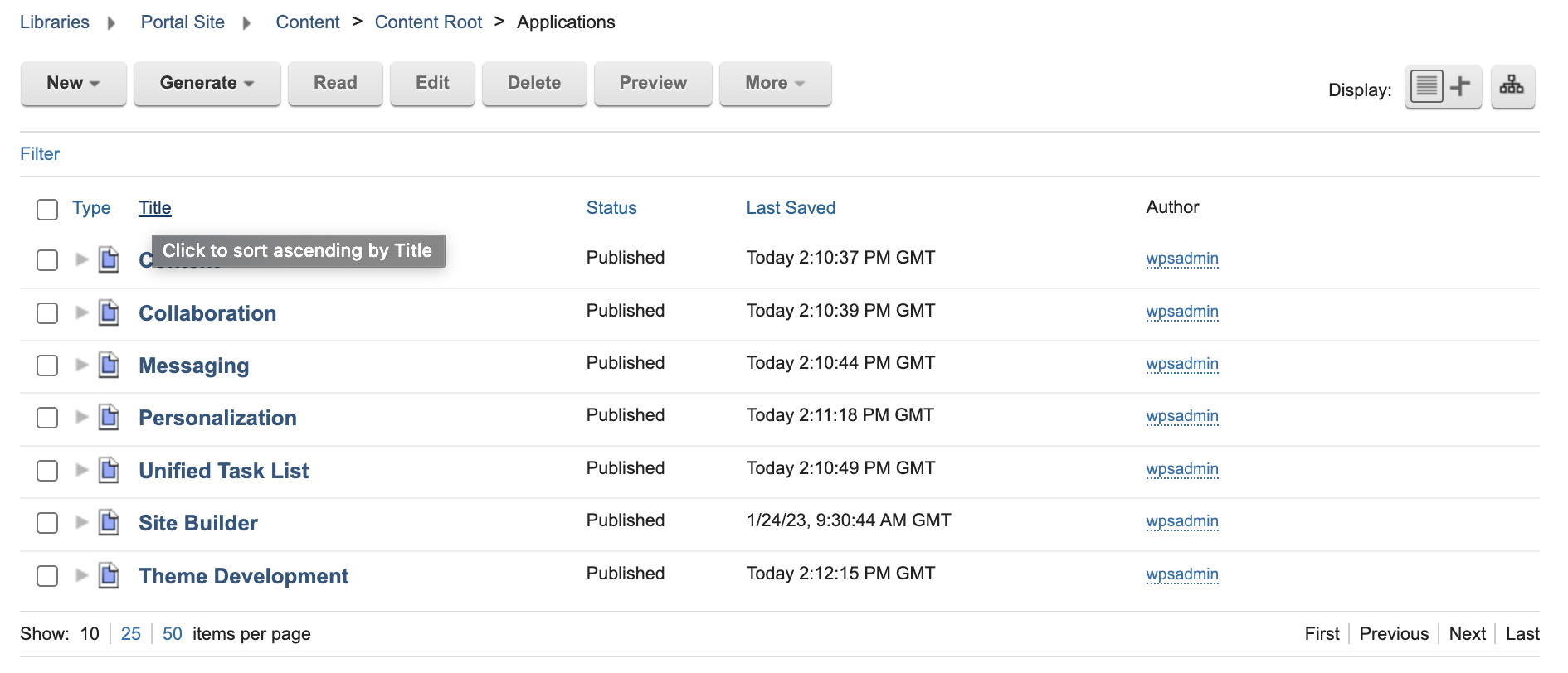 Msn Sort Works Update Sorting Page by Title - HCL Digital Experience Help Center