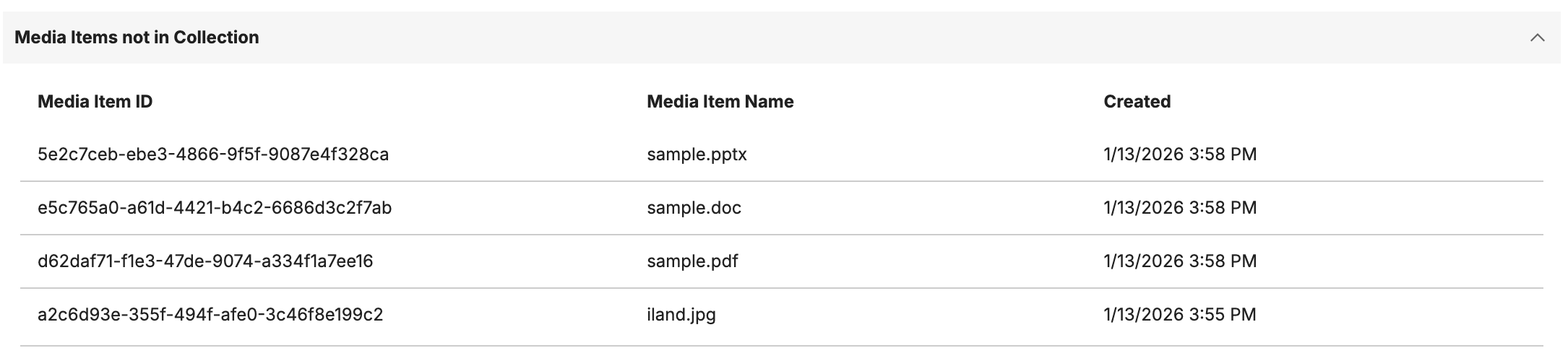 Orphan Media Items