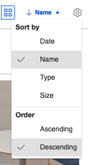Name > Z to A