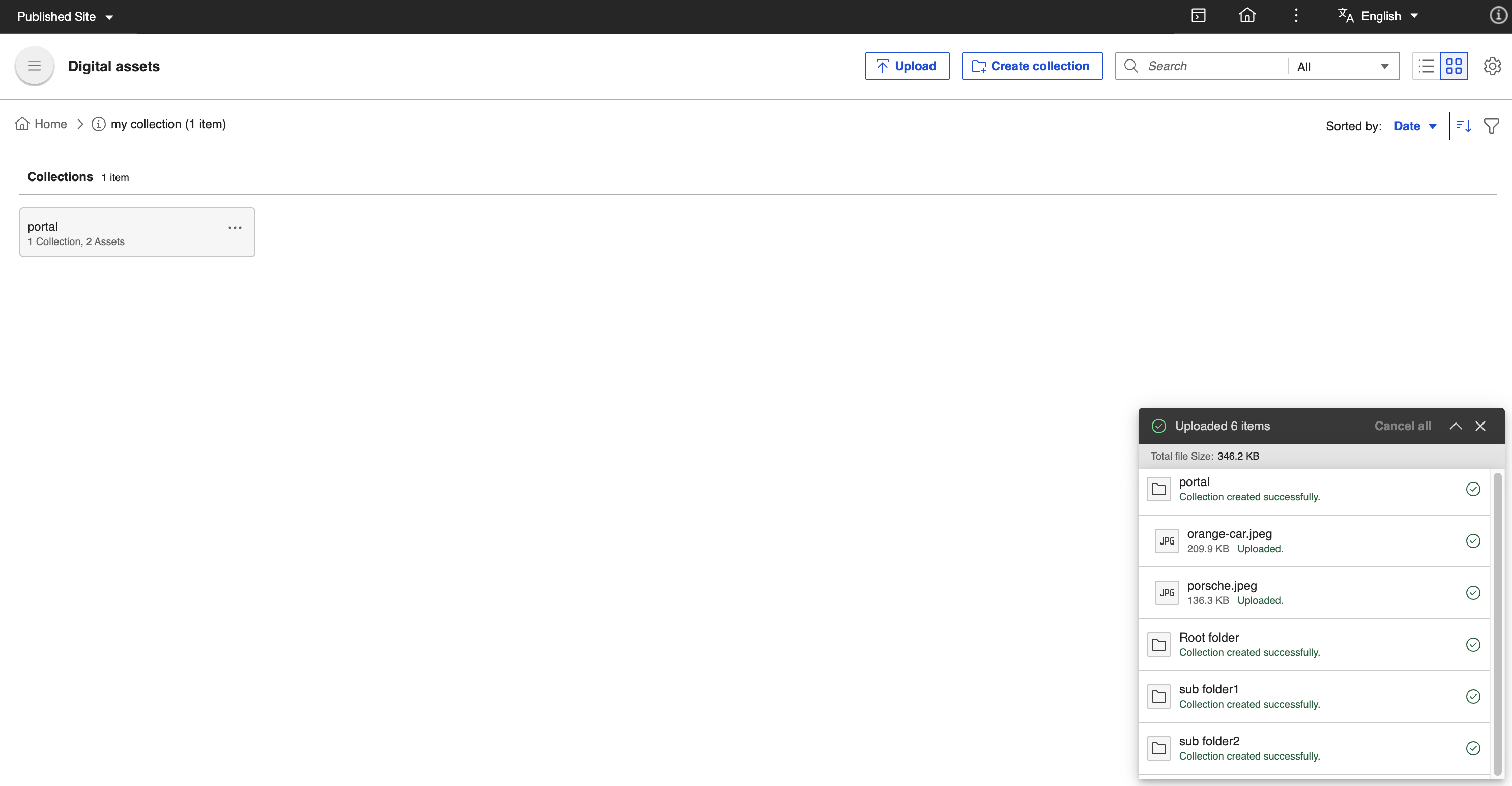 Uploading folders