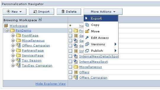 Exporting a folder to the file system screenshot of exporting a folder
